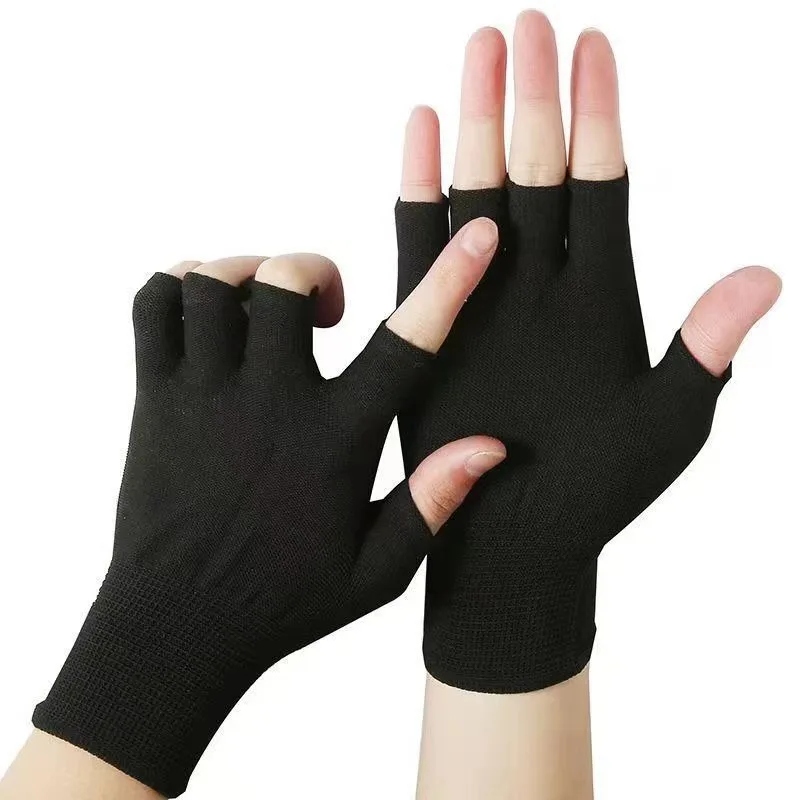 Unisex Multifunctional Half Finger Gloves Durable Knitted Wrist Support Protective Gloves for Men And Women