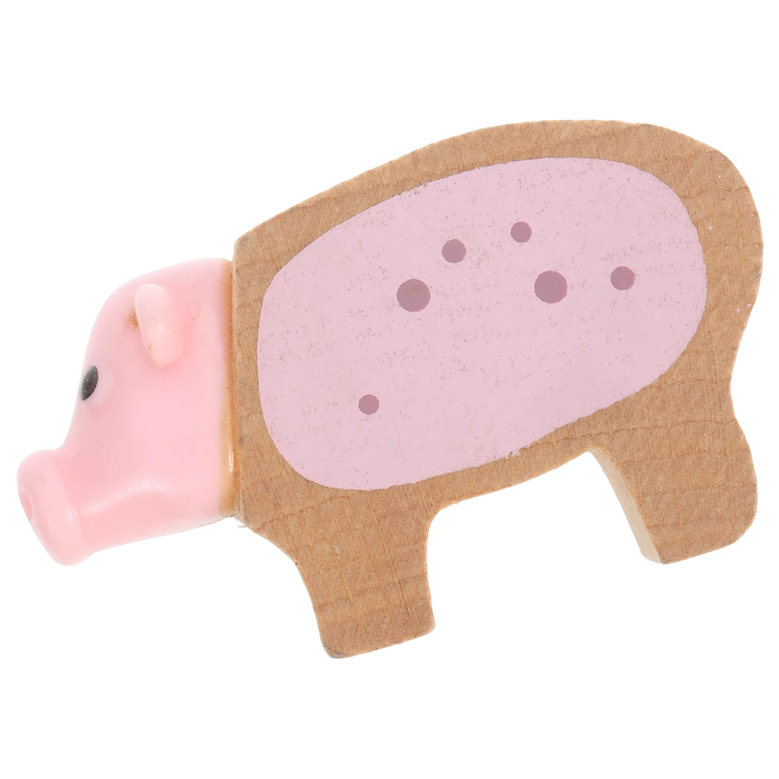 

Farm Animal Ornaments Mini Animals Funny Desktop Statue Decor Figurines Lovely Piggy Wooden Small