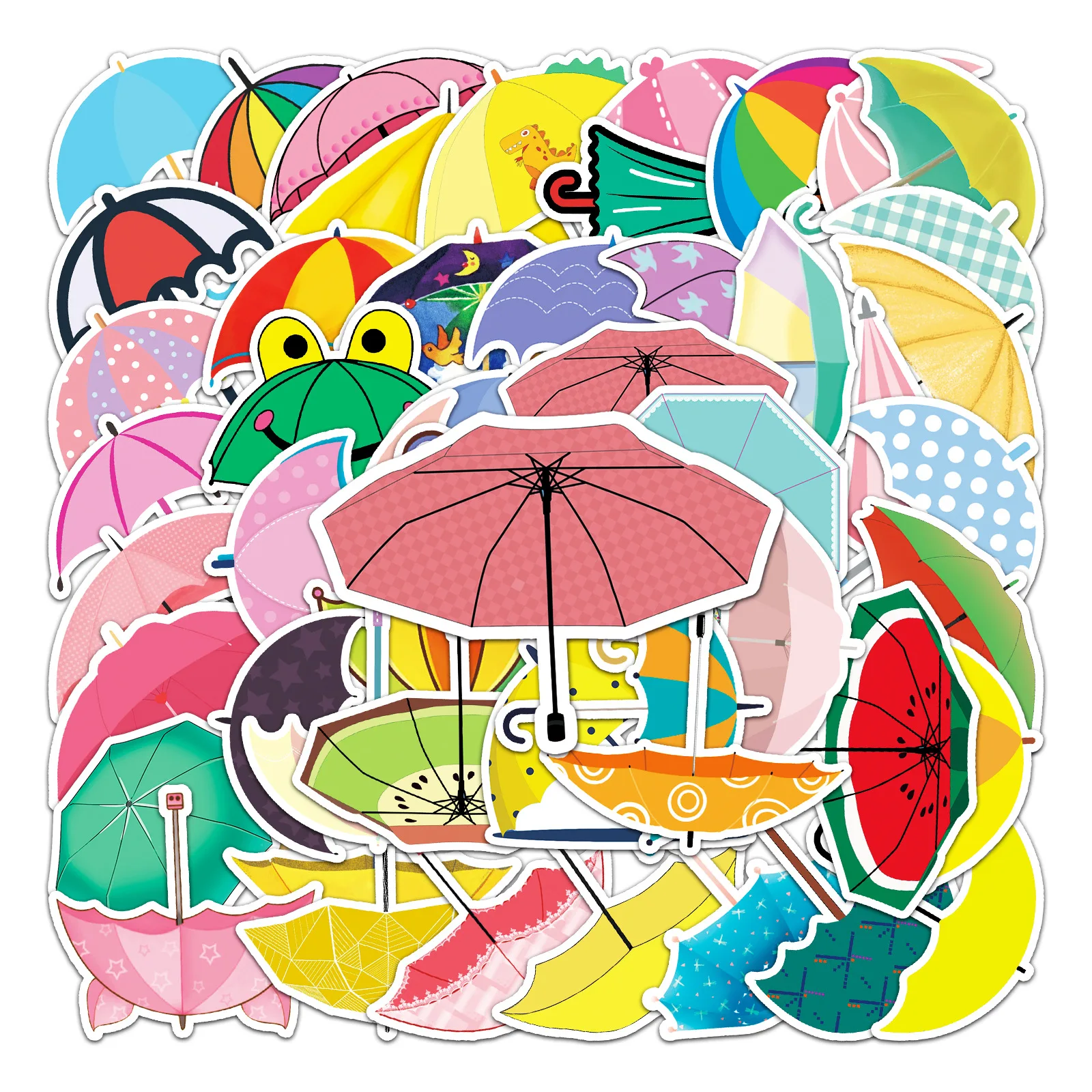 50Pcs Cartoon Umbrella Series Graffiti Stickers Suitable for Laptop Helmets Desktop Decoration DIY Stickers Toys Wholesale