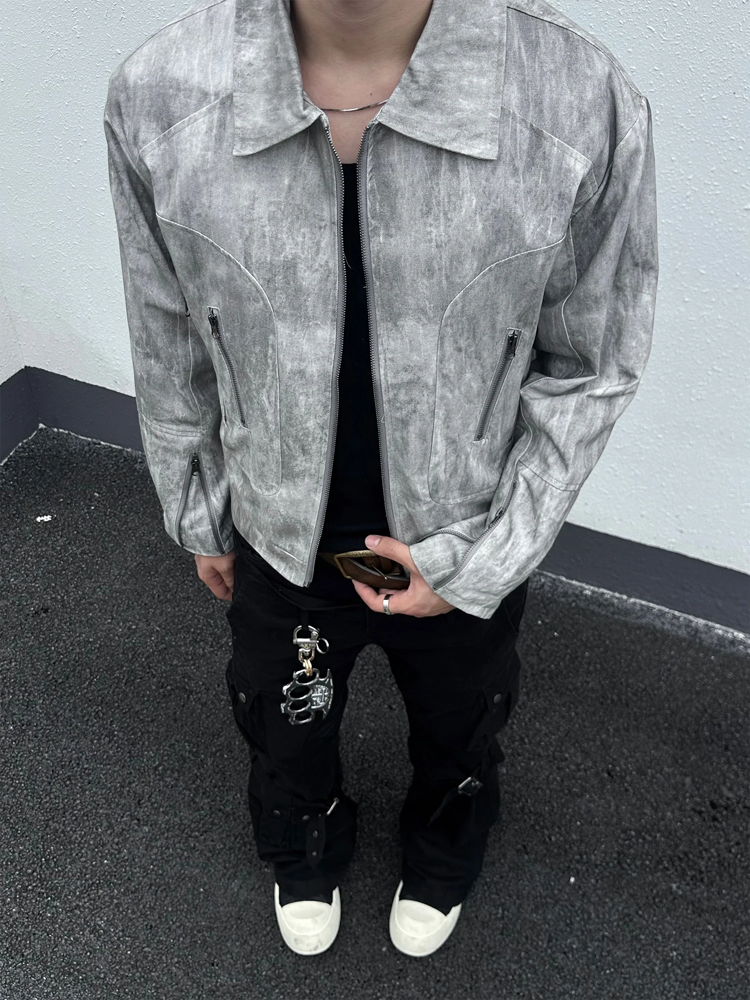 

Американский ретро-стиль, плотный джинсовый куртка свободного кроя, осенне-зимняя повседневная верхняя одежда, модная молодежная, на молнии