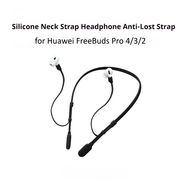 Corde d'écouteurs Anti-perte en Silicone, pour Huawei FreeBuds Pro 4/3/2, câbles d'écouteurs sans fil Bluetooth, ficelle de sport pour le cou
