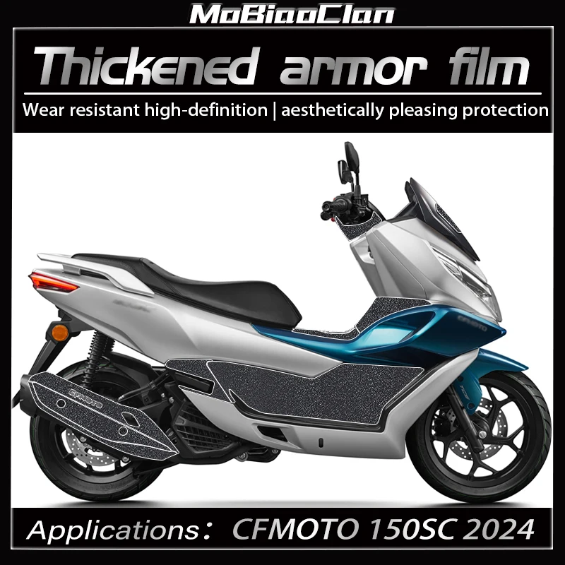 

For CFMOTO 150SC 150 SC SC150 150sc 2024 Motorcycle Thickened armor stickers protective film Anti Wear modified accessories