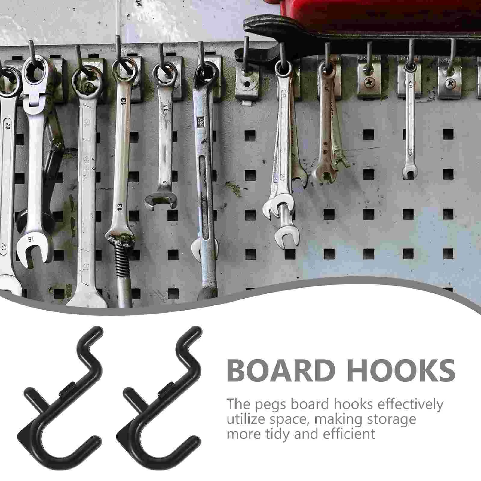 20 Pcs Plastic Hook Peg Board Accessories Shelving Hooks Garage Storage Tool ganizer Heavy Duty Utility Efficient