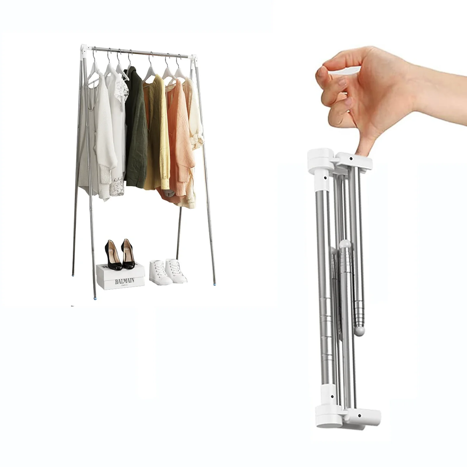 Portable Independent Mini Coat Hanger, Foldable and Easy to Put Away, Easy to Assemble, Save Space