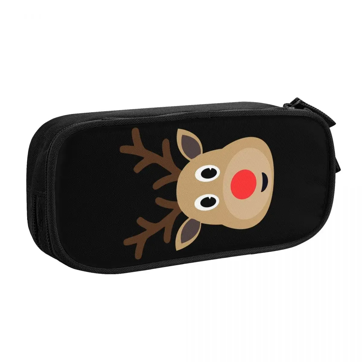 Custom Cute Cartoon Christmas Reindeer Pencil Case for Boy Girl Large Capacity Pencil Pouch Stationery