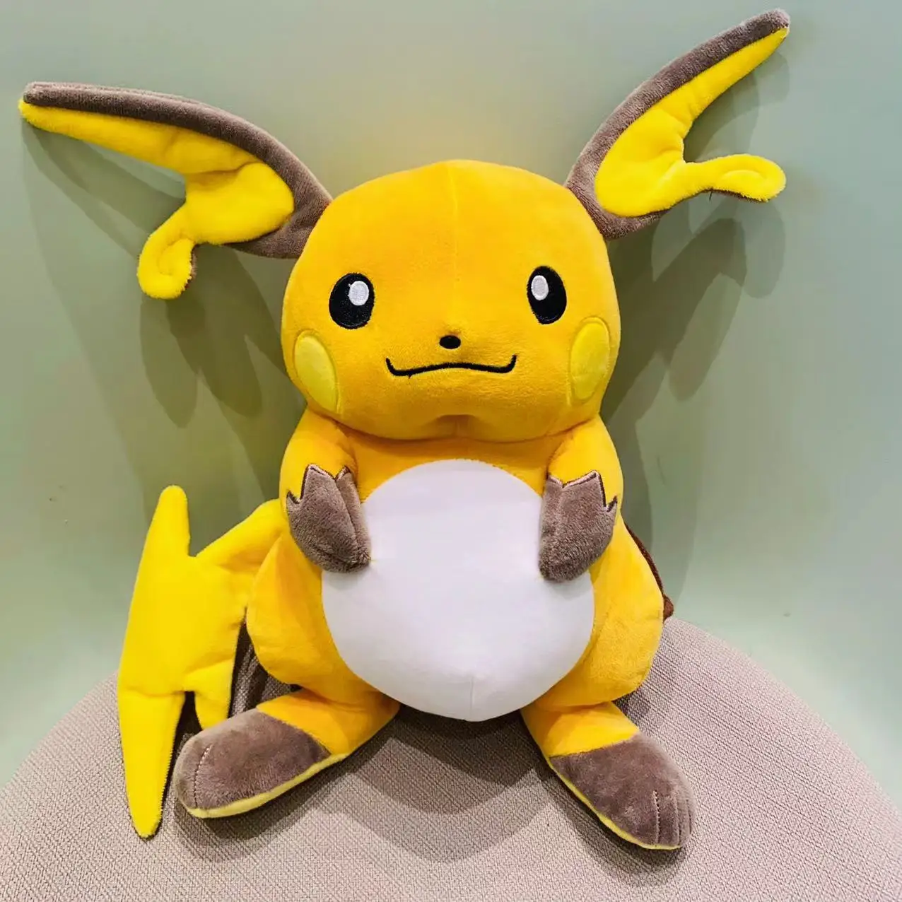 Stuffed Animals Plush Toy Raichu Eevee Riolu Mimikyu Ditto Bulbasaur Anime Figure Peluche Toys