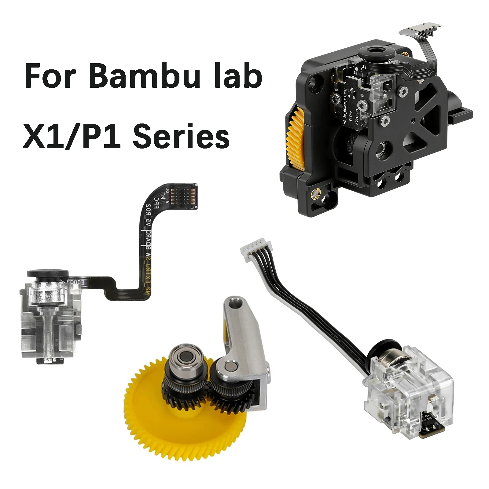 Für Bambu Lab P1/X1 Serie: Extruder-Einheit aus gehärtetem Stahl für P1S, P1P, X1, X1C – Für Bambu Lab Hotend Extruder-Getriebe