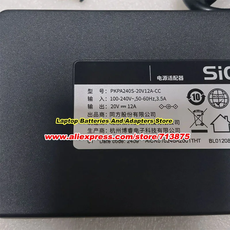 Genuine PKPA240S-20V12A-CC AC Adapter For MECHREVO 20V 12A 240W with 5.5x2.5mm Tip Power Adapter Charger