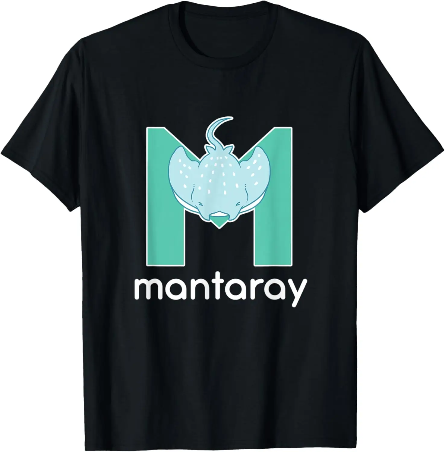 Mantaray Fish Alphabet Names Ocean Animal Stingray Lover T-Shirt