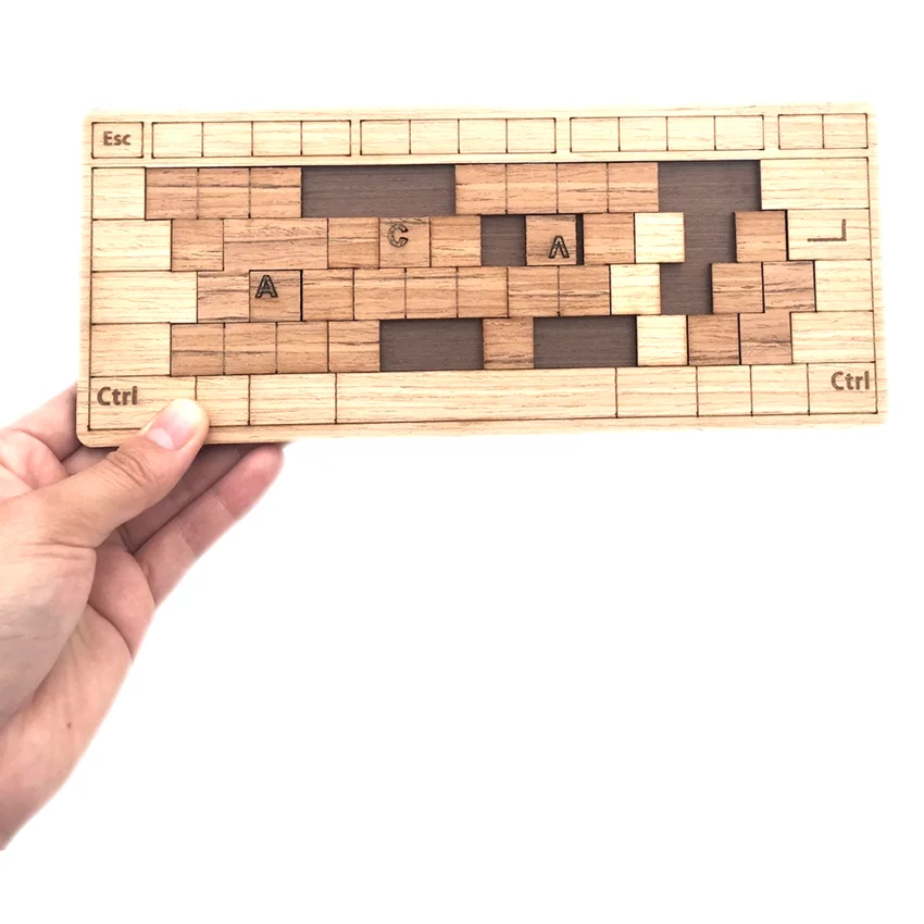 لعبة ألغاز Tastatur 15 Mind Boggling الخشبية، لعبة ألغاز خرز العقل
