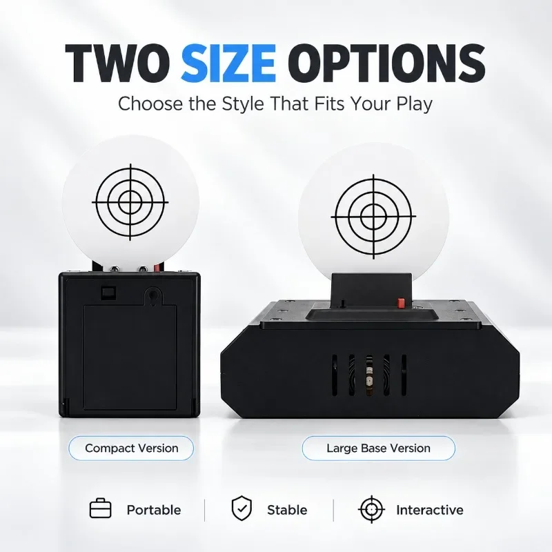 Battery Powered Auto Reset Target Portable Round Bullseye for Hobby Game Activities