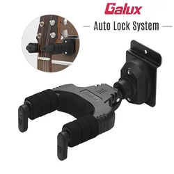 GALUX GH-110M Auto Lock Guitar Hanger Hook Holder Slat Wall Mountable for Acoustic Folk Classic Electric Guitar Bass Mandolin