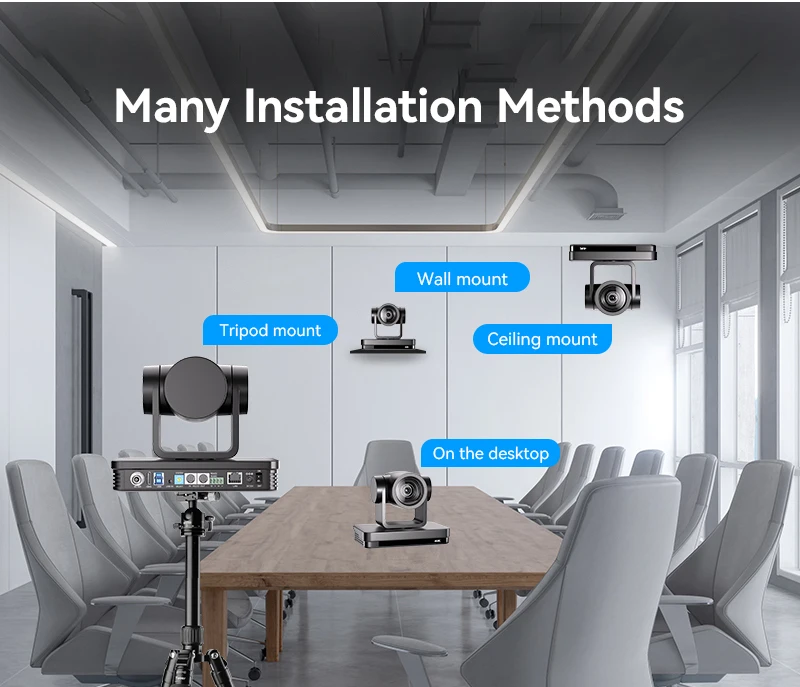 Anywii 4k Face Track Auto Framing Vergaderruimte Webcam 12x Zoom Videoconferentiecamera Auto Tracking Ptz Conferentiecamera