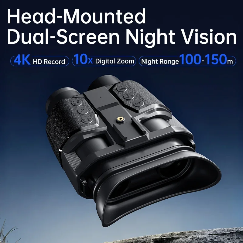 4K Night Vision Binoculars Diopter Eyepiece Dual 1.4