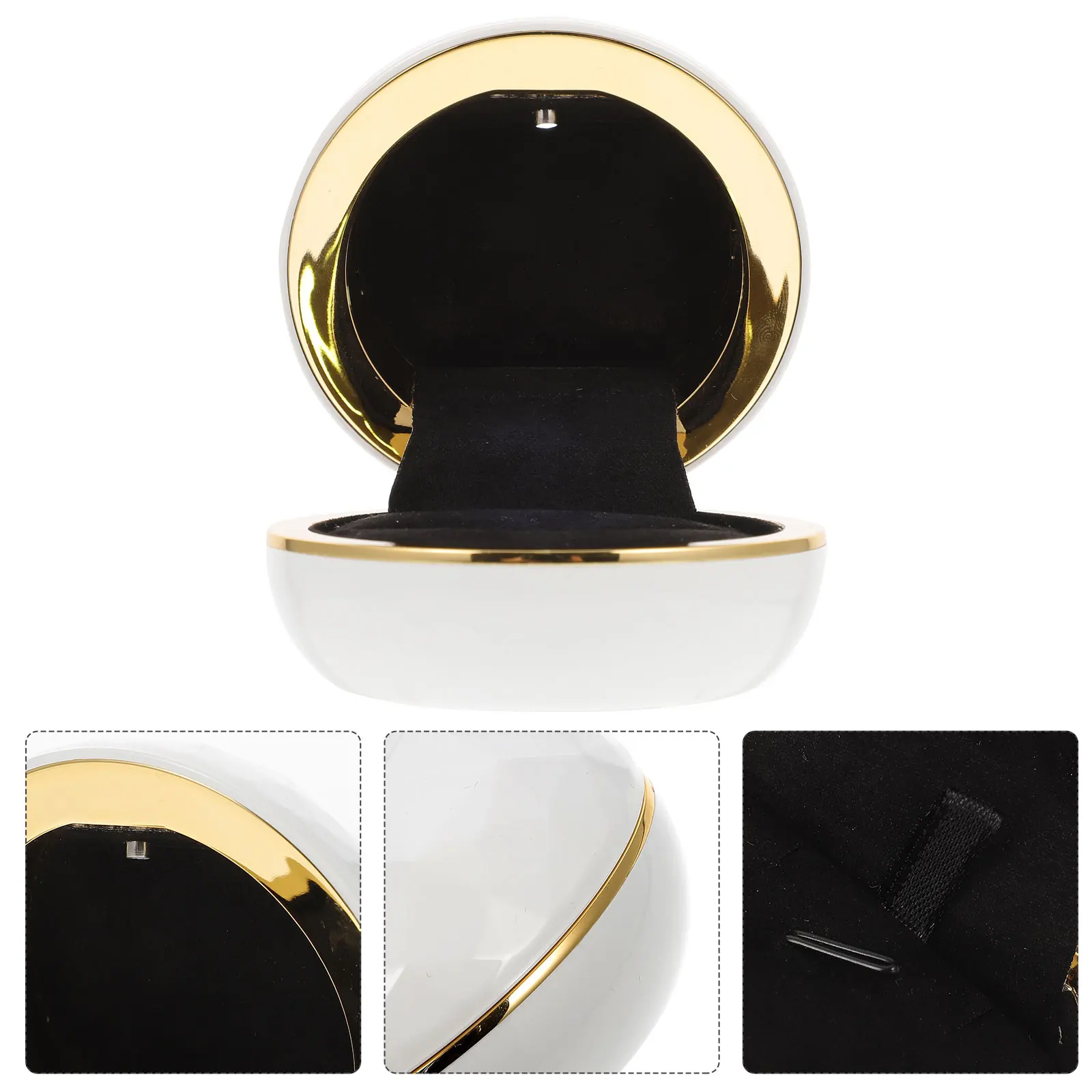 

Diamond Ring Unique LED Lighting Jewelry Case Storage Boxes Plastic Led Lighting Ring Box Proposal Wedding Gifts