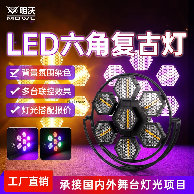 

LED hexagonal retro light live stream matrix light effect background light stage light bar marquee stroboscopic light