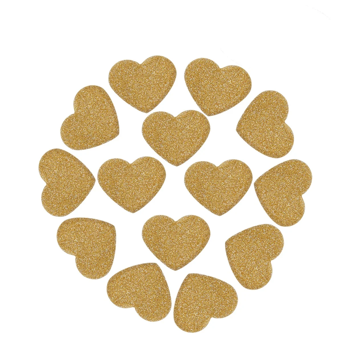 

200Pcs 30mm Glitter Hearts Confetti Wedding Party Table Decorations Golden Confetti Scatters Wedding Decorations for Tables