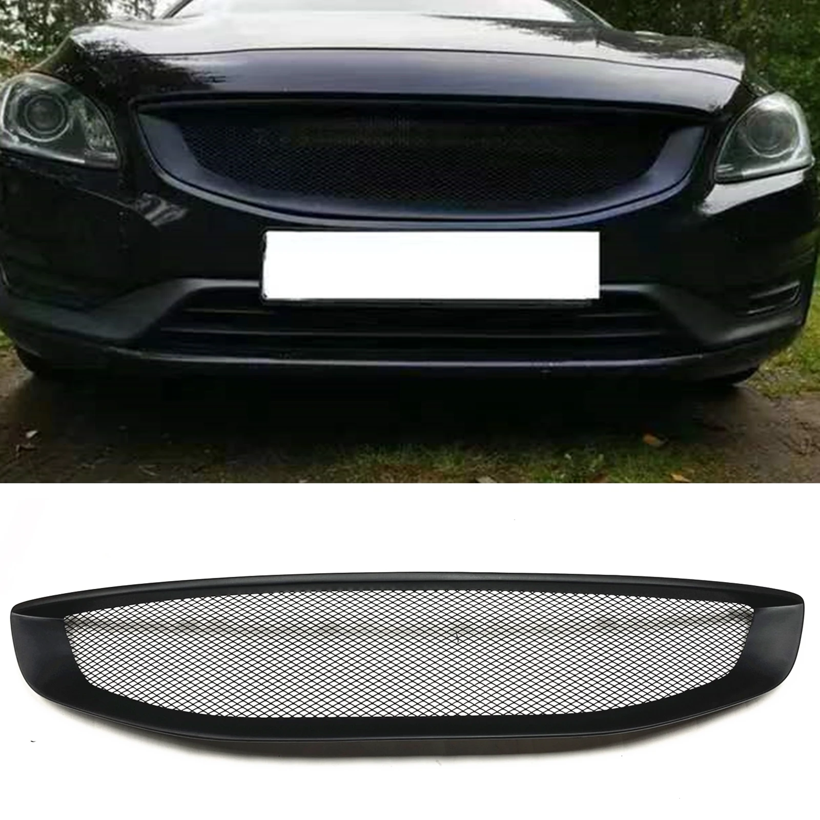 

Car Front Grille Upper Bumper Grills Hood Mesh For Volvo S60 Cross Country Sedan V60 Wagon 2014-2018