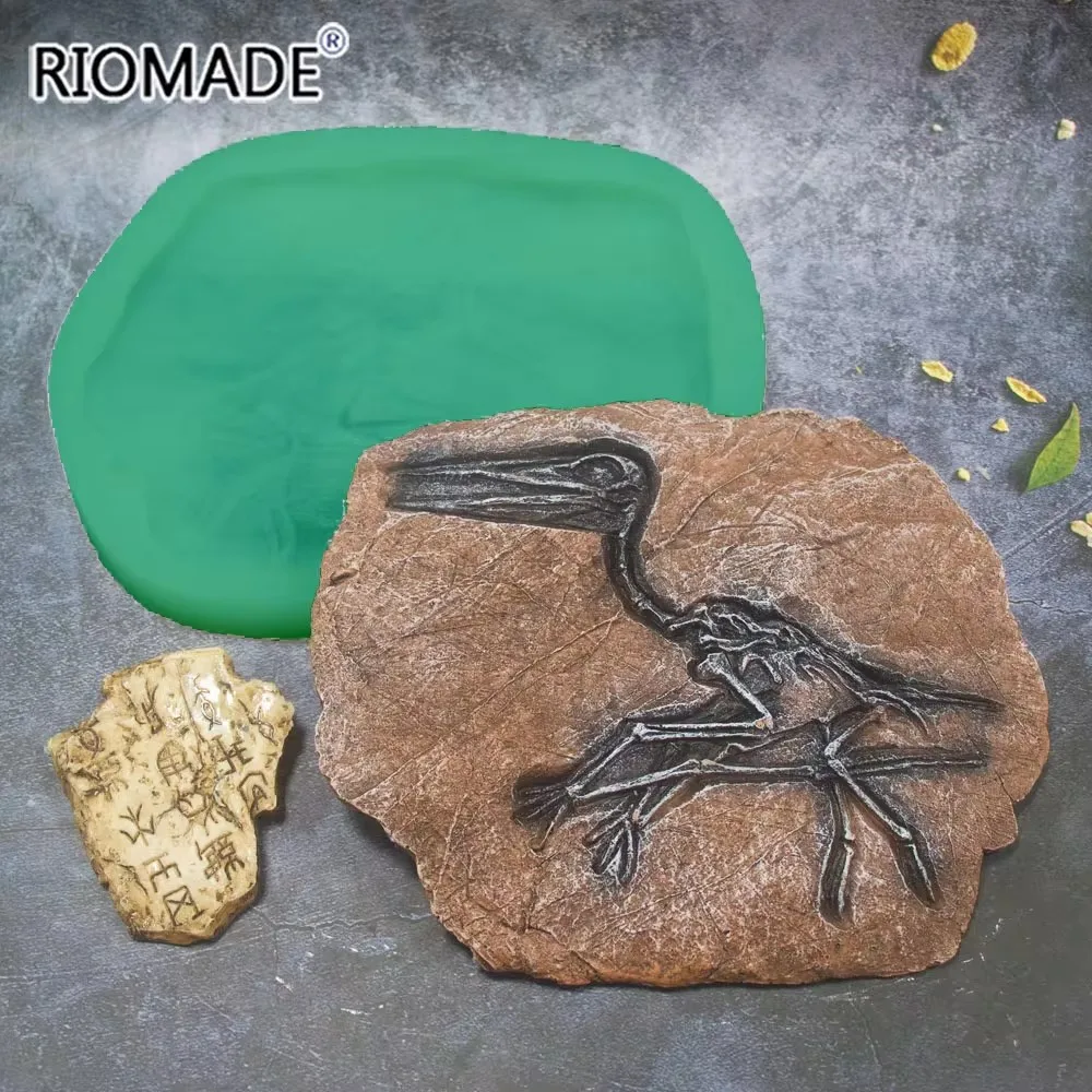 Pterosaurier-Fossilien Silikonform Handbemalte Gips-Ornamente Keramik-Backform Töpferei-Form Handwerkszeug für Heimdekoration – Detail 4