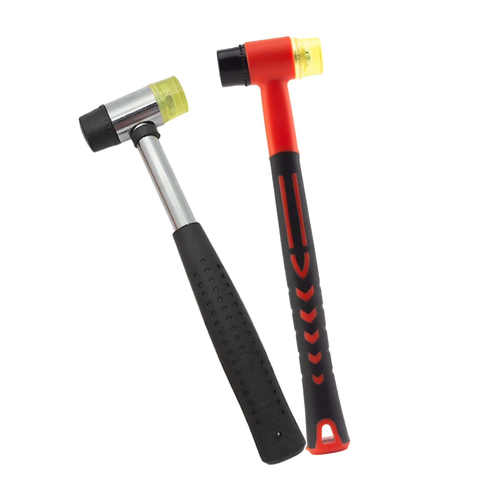 2pcs Versatile Soft Mallet Plastic Hammer Ergonomic Handle Rubber Hammer Soft Mallet Essential for Various Applications