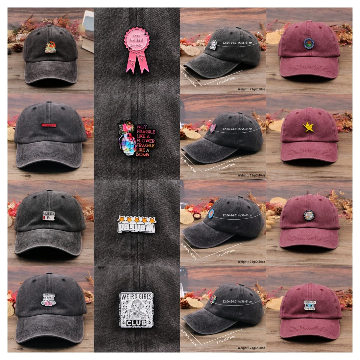 

Quotations Series Vintage Classic Baseball Caps Casual Style for Men Women Sun Protection Hats Outdoor Sports Cap