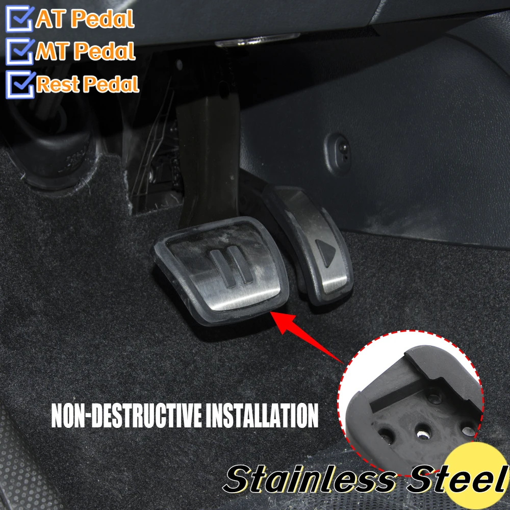 سيارة في دواسة ل Volkswagen VW ID.6 ID6 Cross ID3 ID4 ID5 ID.3 ID.4 ID.5 2020 2021 2022 2023 غطاء دواسات فرامل الغاز الملحقات #4