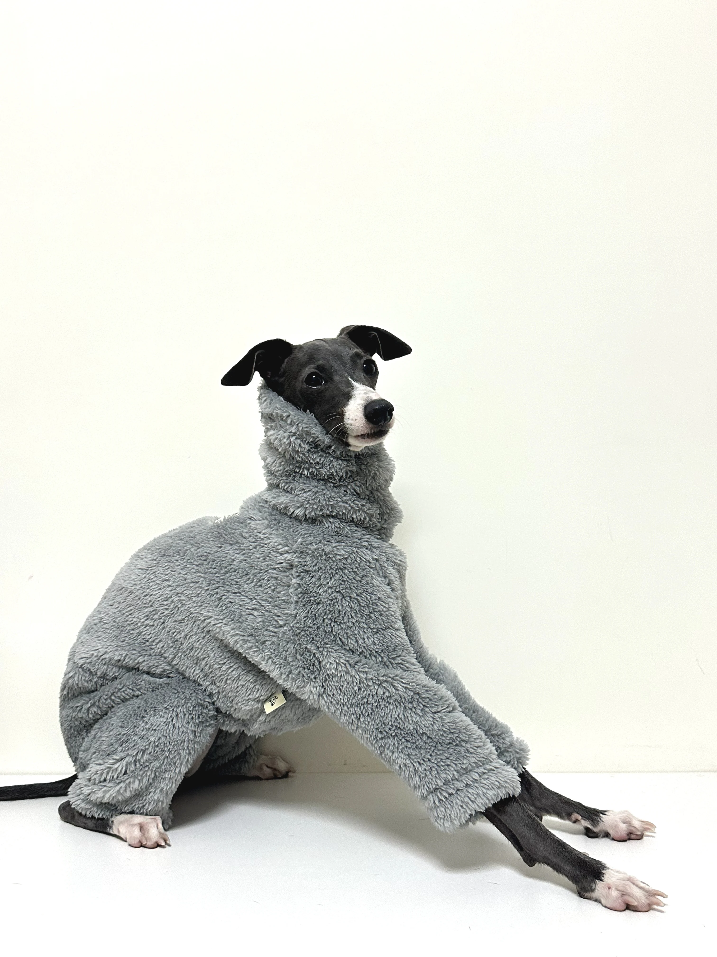 Winter Double-sided Turtleneck Pullovers Warm Greyhound 4-legged Coat Soft Elastic Lamb Wool Little Italian Greyhound Clothes