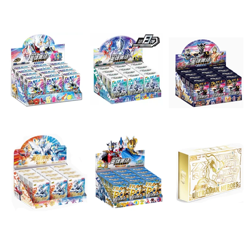 

KAYOU Genuine Ultraman Mini Rubber Doll Heroes Assembly Serie Eraser Collection Card Heroes Animation Cartoon Periphery Toy Gift