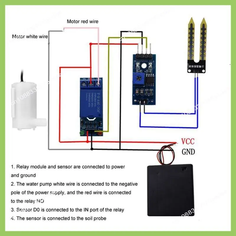 Y19A Automatische Bewässerung System Selbst Bewässerung DIY Kit Garten Gewächshaus Blume Wasserpumpe Boden Feuchtigkeit Sensor Relais Modul