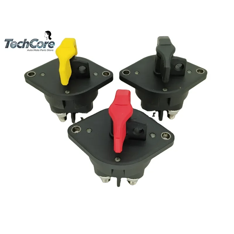 New stock 48V 500A heavy 2-pole M12 IP67/IP69K yellow anti-theft battery disconnect switch for mining machinery