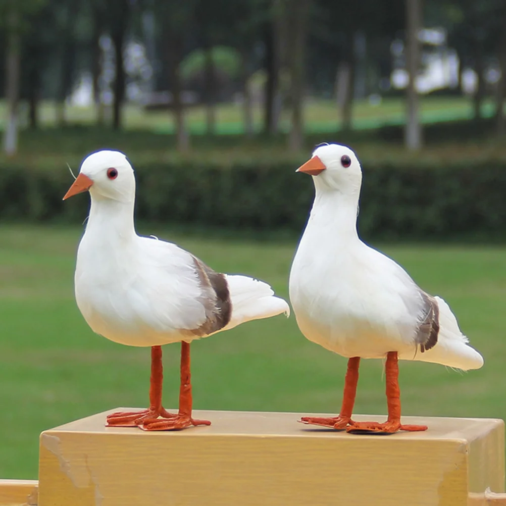 

1pc Lifelike Seagull Artificial Ornament For Home Office Garden Desktop Decoration Micro Landscape Bird Gardening Art Foams