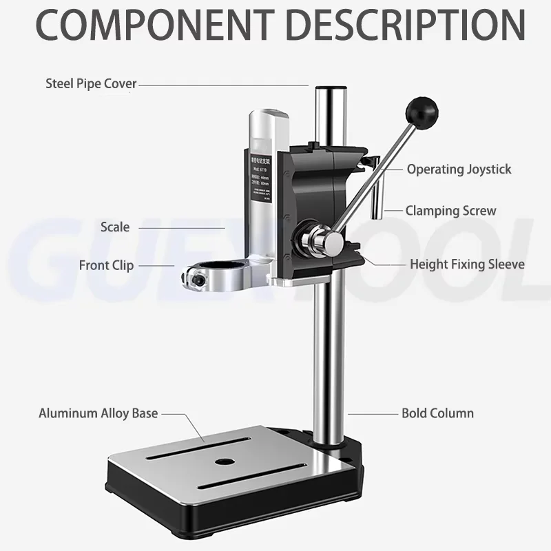 Hand Electric Drill Bench Drill Bracket Multifunctional Electric Drill Floor Drill Household Tools High Precision Stable Base