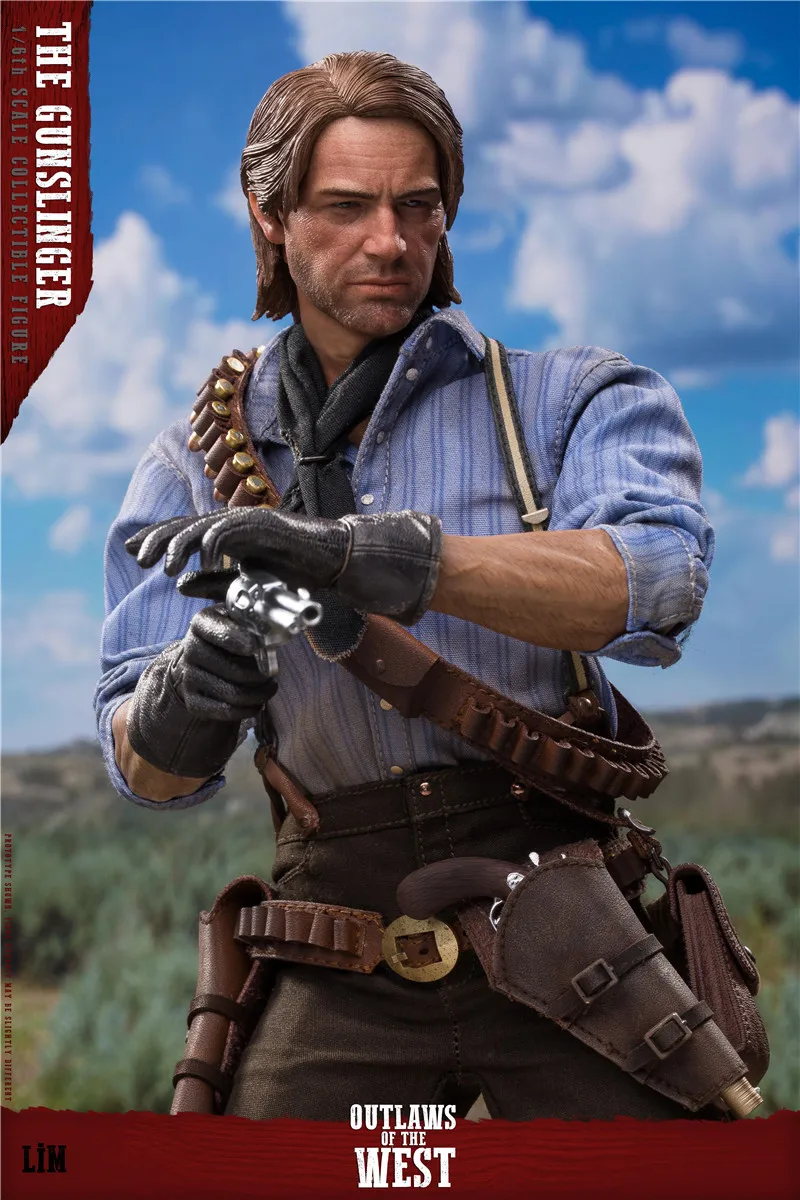 LIMTOYS-Série Cowboy Ocidental Clássica Masculina com Wepons, Action Figure, Coleção de Modelos, LIM008, 1:6, Pistoleiro, Arthur, 12"