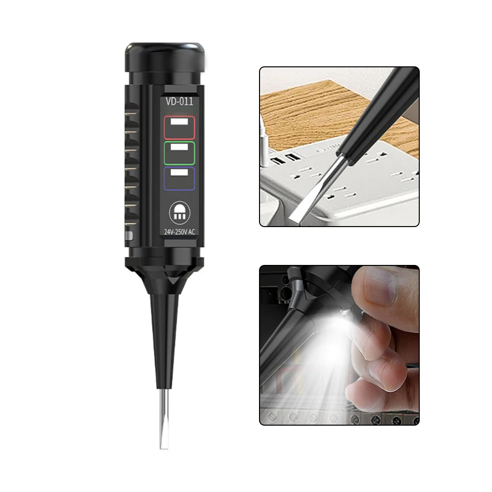 Бесконтактная ручка для обнаружения напряжения переменного тока 24 250 В со светодиодным индикатором для устранения и ремонта программ электрической системы