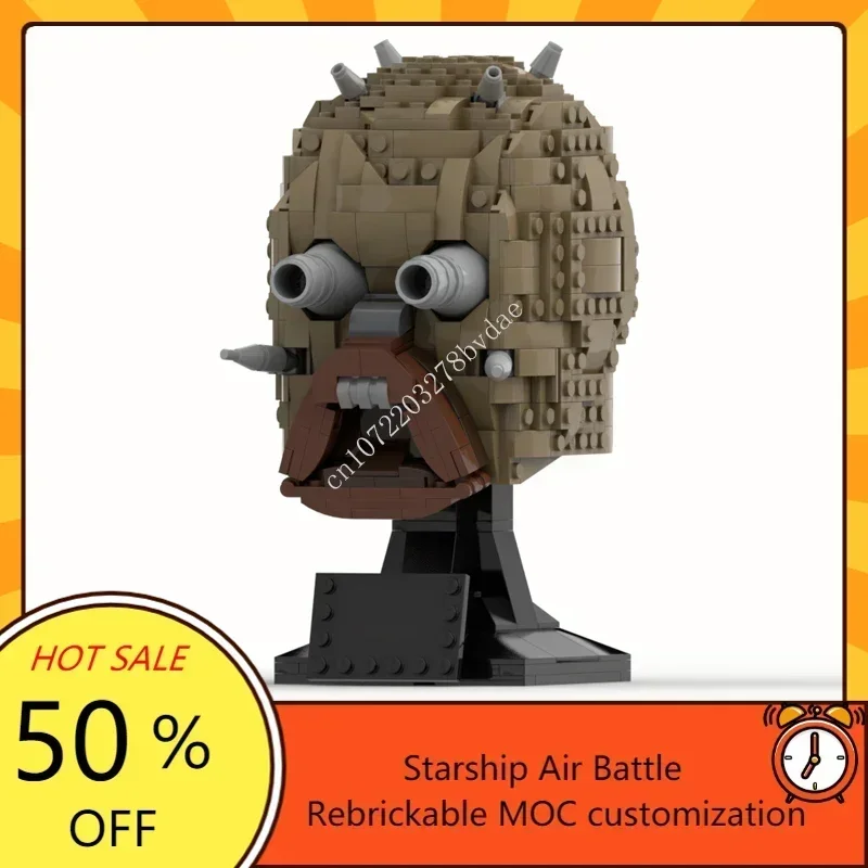 MOC – série de bataille spatiale, modèle Megafigure Tusken Raider, Puzzle personnalisé, technologie, bricolage, jouets d'assemblage créatifs, cadeaux pour enfants