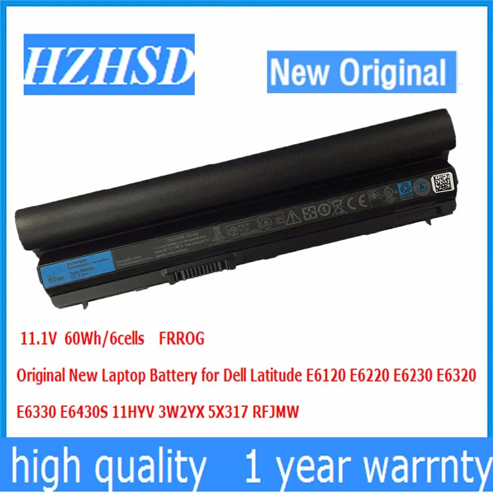 

11.1V 60Wh/6cells RFJMW Original New Laptop Battery for Dell Latitude E6120 E6220 E6230 E6320 E6330 E6430S 11HYV 3W2YX 5X317