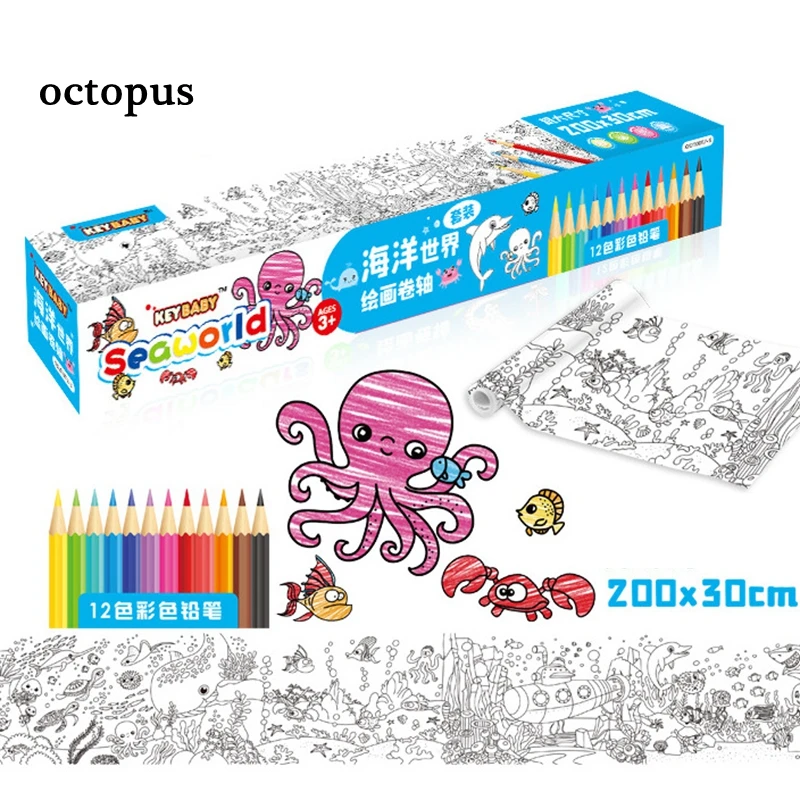 لفة رسم لاصقة للأطفال ، لوحة ذاتية الصنع ، ورق ملئ بالألوان ، لفافة جرافيتي ، تلوين ، ألعاب تعليمية للأطفال ، هدية للأطفال #4