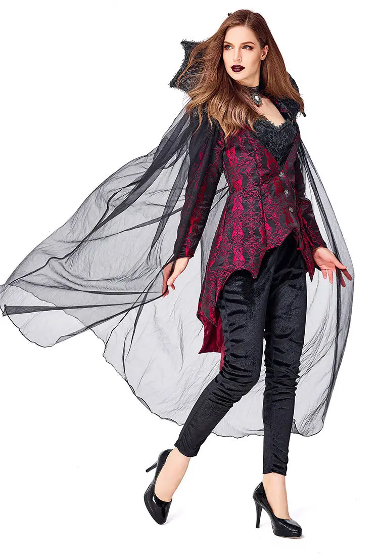 New Vampire Earl Queen Costume Halloween Cosplay Theme Party Vampire Demon Costume  halloween costume for women