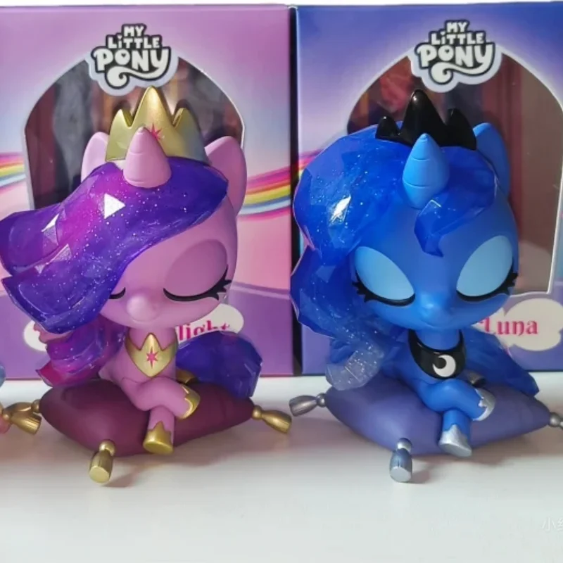 ใหม่ My Little Pony Action Figure Anniversary Edition Princess Celestia Princess Luna Action Figure Kawaii รวบรวมรุ่น Gif