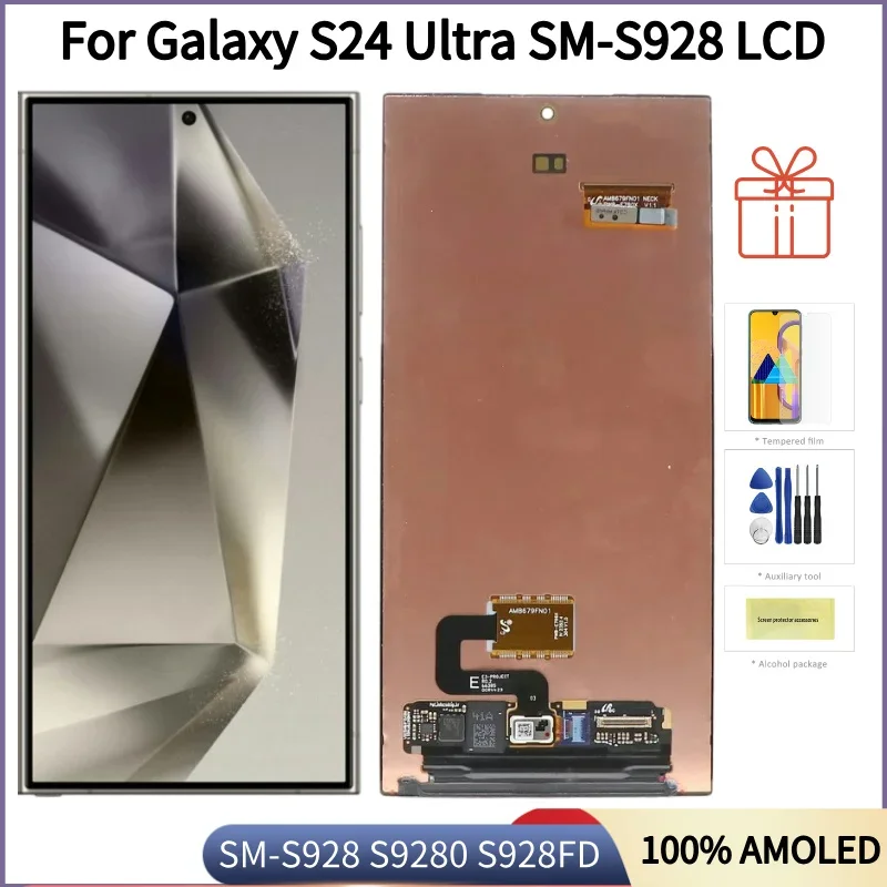 

SUPER AMOLED Display For Samsung Galaxy S24 Ultra 5G LCD S928 S928F SM-S928U SM-S928B/DS Touch Screen Digitizer Assembly