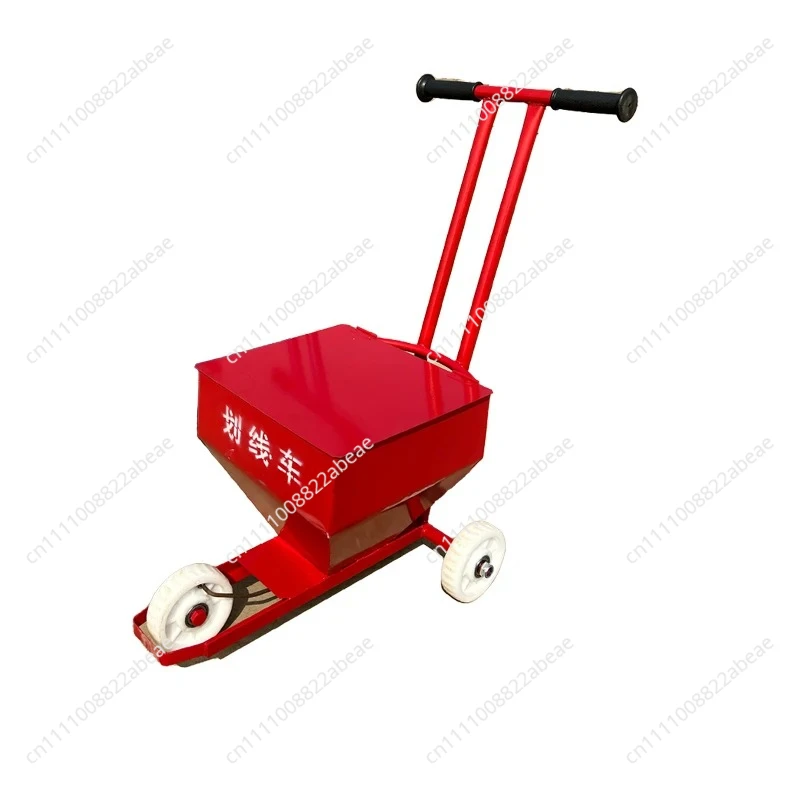 Lime powder marking construction site pay-off ash scattering artifact school playground football field line drawing