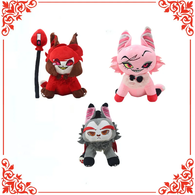 

20 стилей Hazbined Hotel Husk Plush Alastor Husk Meow Angel Плюшевая игрушка Мяу Кот Плюшевые мягкие животные Мультфильм Аниме Игрушки Подарок