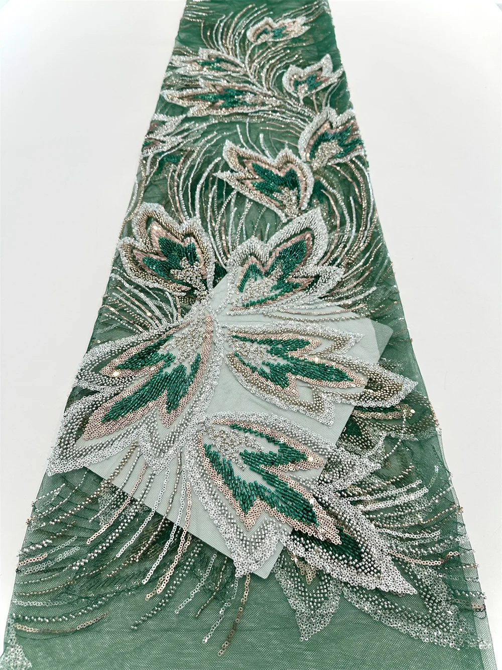 고품질 아프리카 골드 수제 페르시 레이스 Fabirc 2025 봉제 장식 조각 자수 Nigreian 레이스 원단 여성 웨딩 드레스