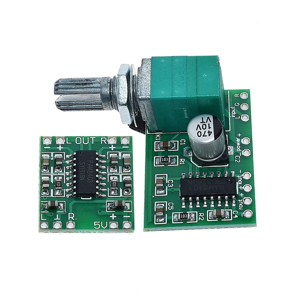 Super Mini Digital Power Amplifier Board PAM8403 Miniature Class D Power Amplifier Board 2 * 3 W high 2.5-5V USB