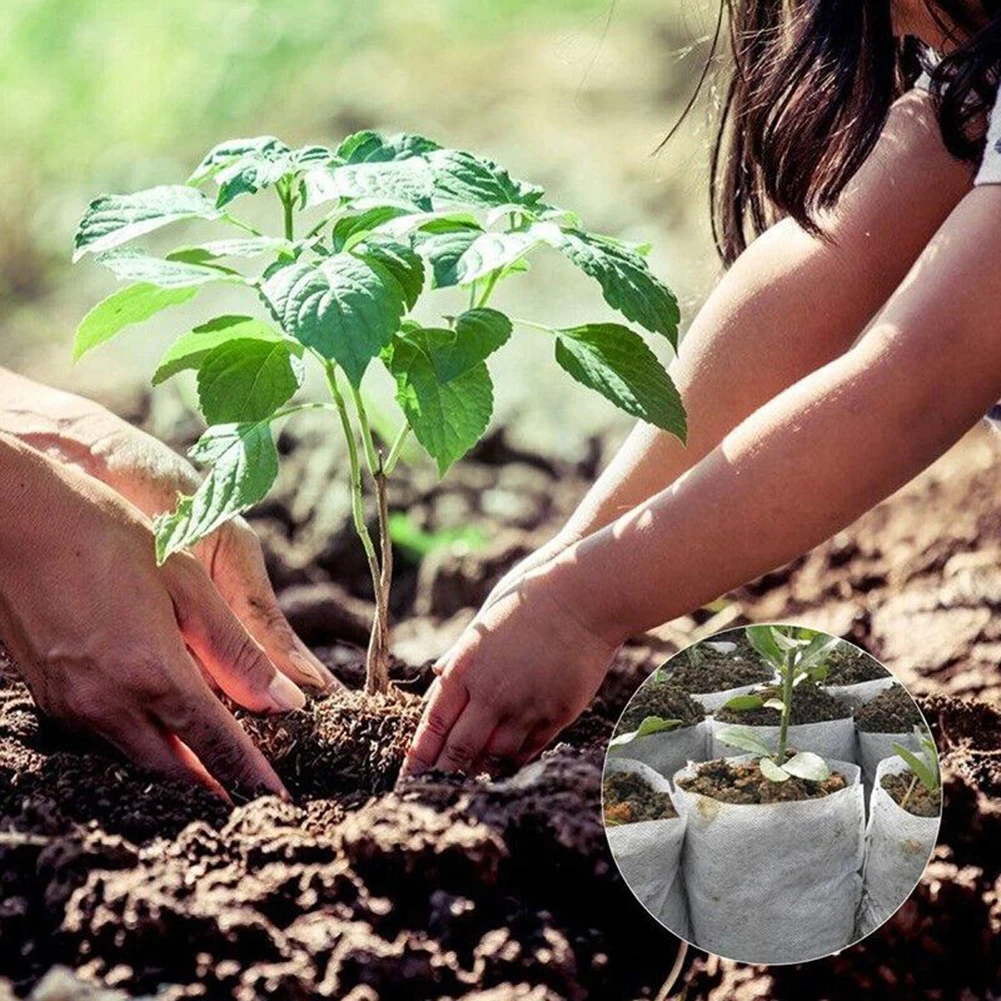 Многоразовые-биоразлагаемые-нетканые-мешки-горшки-для-рассады-100-шт-высококачественные-практичные-для-выращивания-растений-и-подачи-питательных-веществ