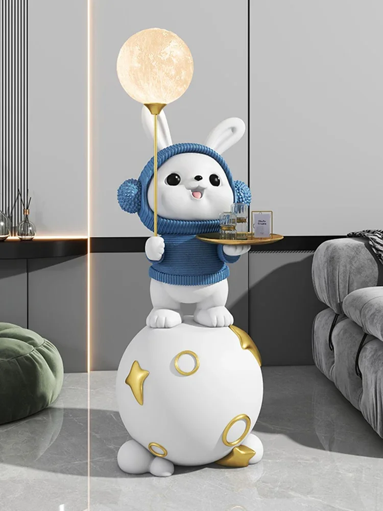 Home Decoration Space Rabbit Statue Large Landing ornament Nordic Room TV Storage Decorations Tray Sculptures Home Accessories