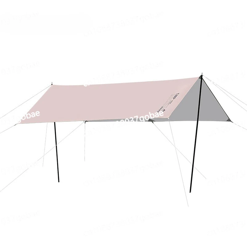 

Outdoor Camping Vinyl Canopy Square Silver Canopy Outdoor Picnic Sun Protection Waterproof Folding Portable Tent