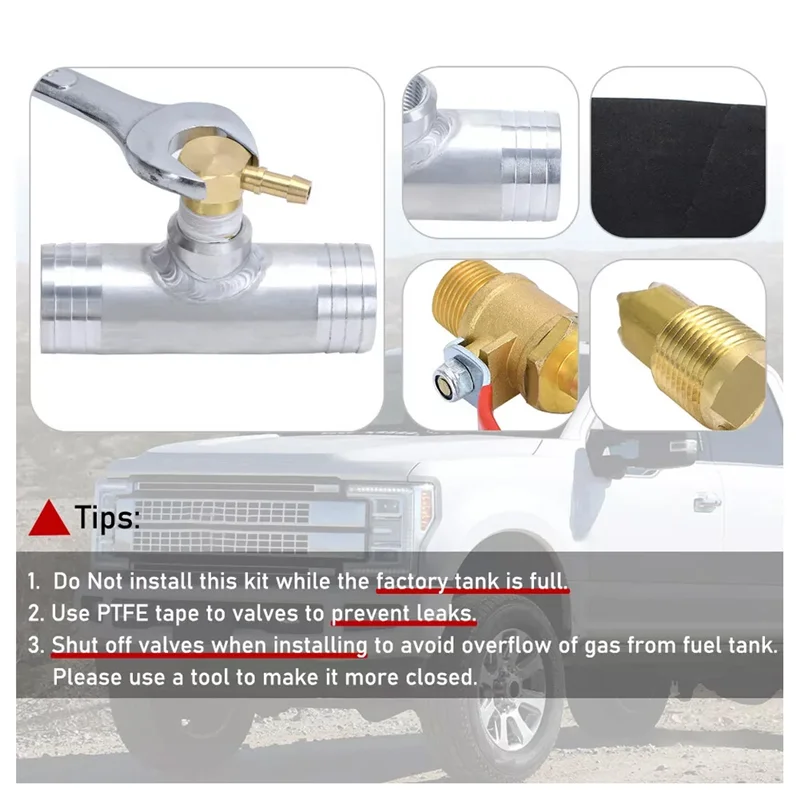 

【Price Drop !!】 Diesel Fuel Tank Auxiliary Install Kit For Ford 99-19 F-250 SD F-350 Super Duty