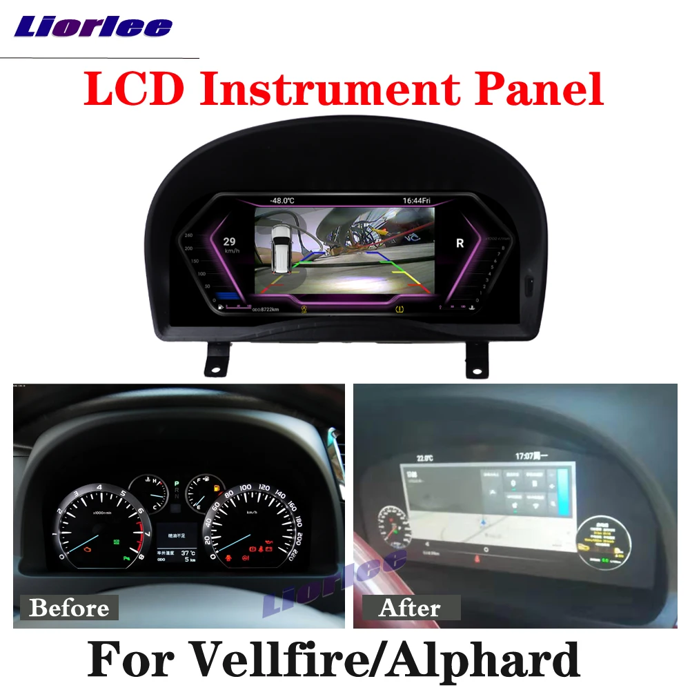 

Car LCD Instrument Panel Cluster For Toyota Vellfire/Alphard 2008-2013 2014 Android GPS Navigation LCD Dashboard Refit Upgrade