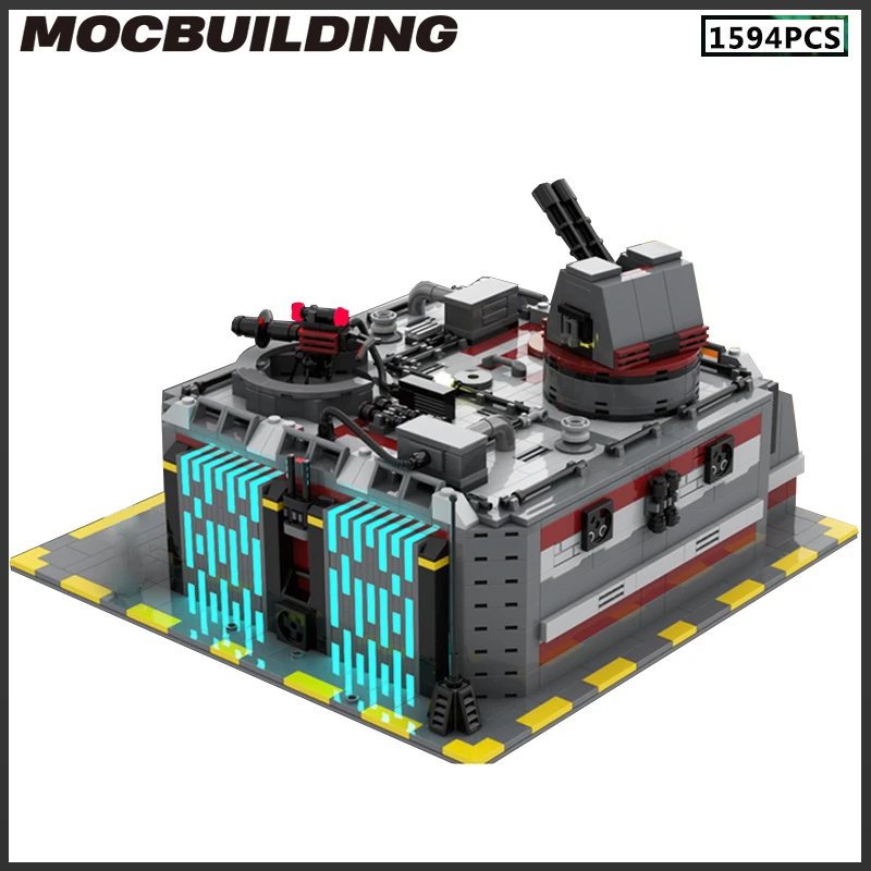 MOC Building Blocks Space Base Military Fortress Outpost Model DIY Bricks Assemble Toy Christmas Gift Birthday Present